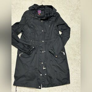 Zella Women's Black Trench Coat with Hood